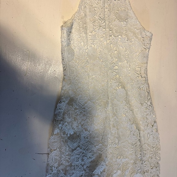 Lulu's White Halter Sheath Dress - Picture 3 of 6